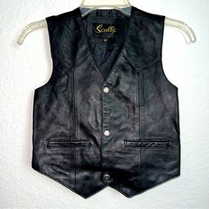 Scully kids leather vest
